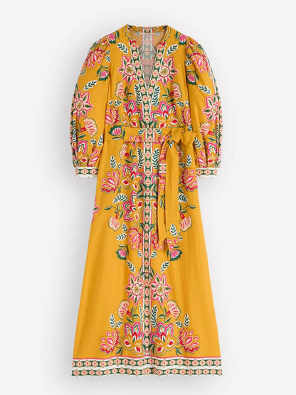 Octavia Linen Blend Dress