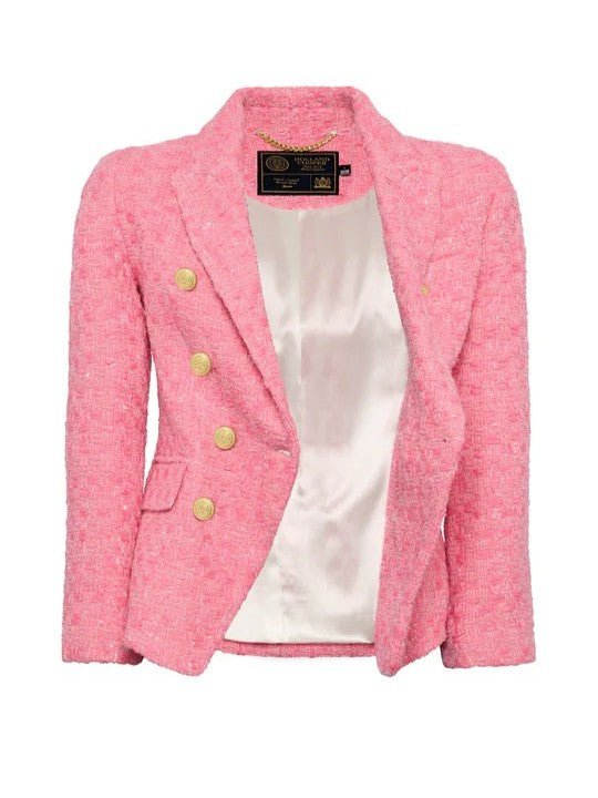 Knightsbridge Blazer Pink Pop Boucle