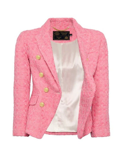 Knightsbridge Blazer Pink Pop Boucle
