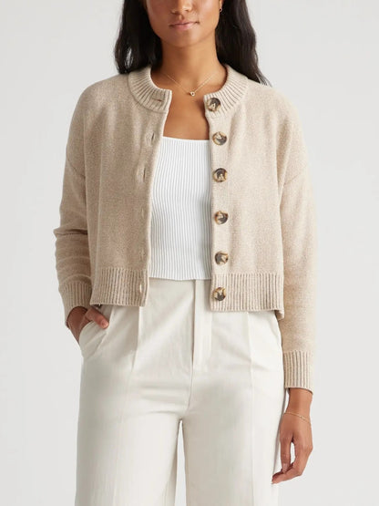 100% Organic Cotton Cropped Cardigan