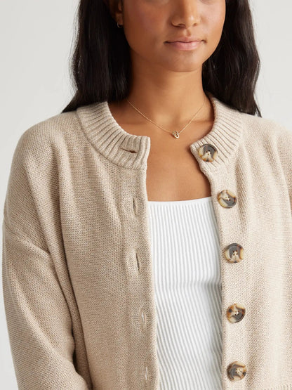 100% Organic Cotton Cropped Cardigan