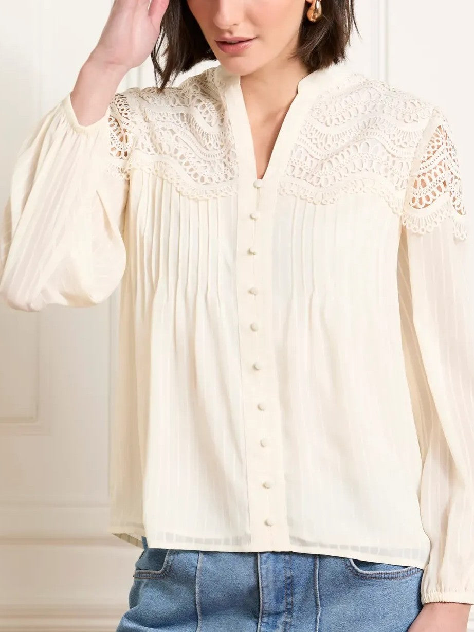 Gallery Lena Lace Detail Blouse