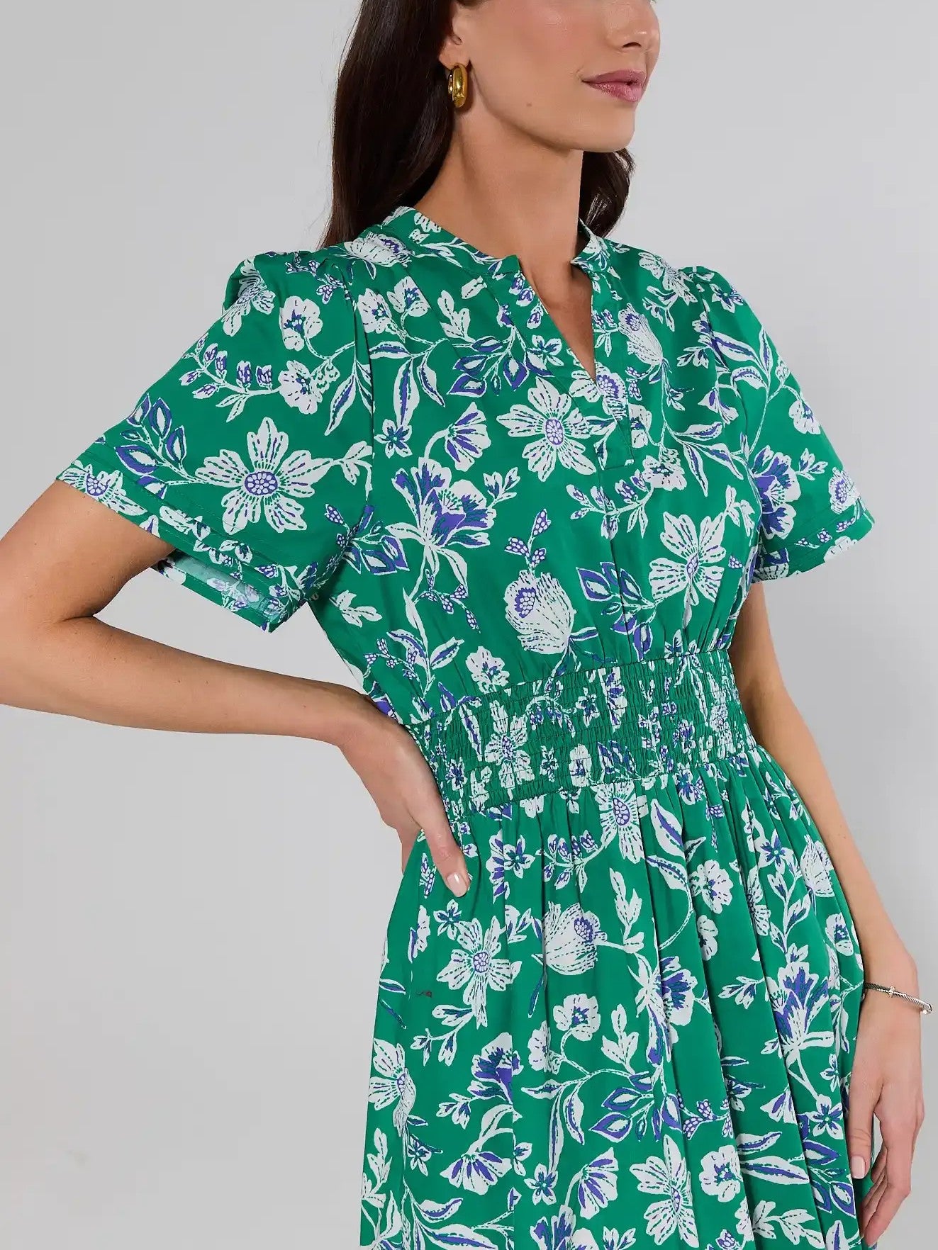 Isabella Green Floral Maxi Dress