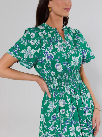 Isabella Green Floral Maxi Dress