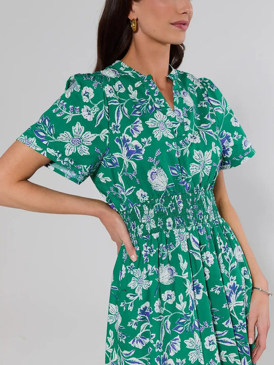 Isabella Green Floral Maxi Dress