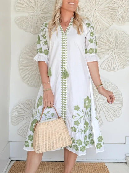 The Rosie Green Embroidered Midi