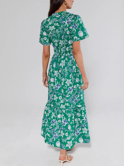 Isabella Green Floral Maxi Dress