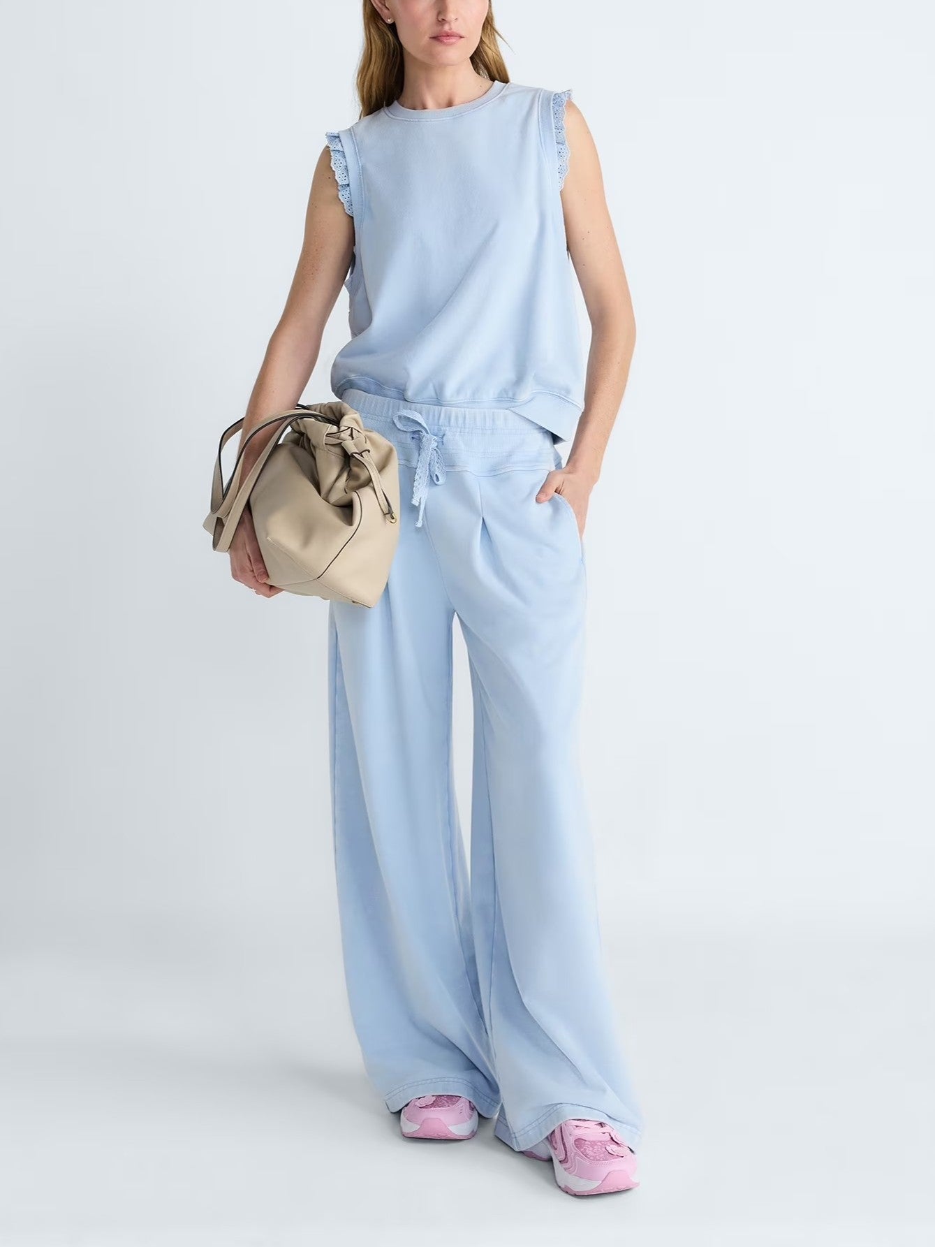 Scoop Women's Sleeveless Ruffle Set