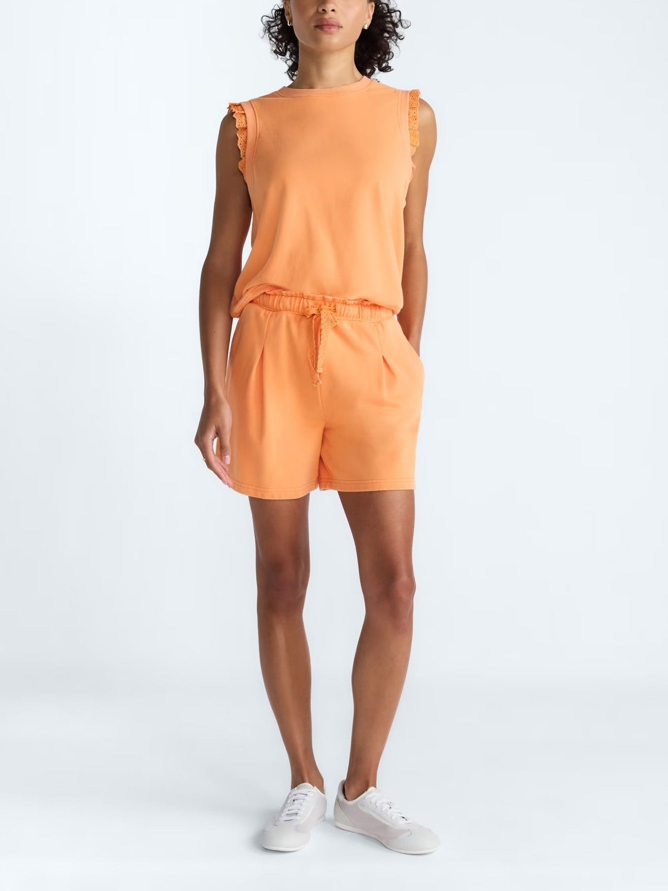 Scoop Women's Sleeveless Ruffle Set