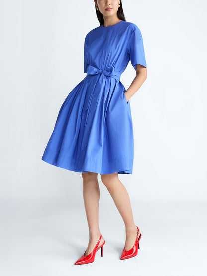 Devil Wears Prada Scoop Collection Women's and Women's Plus Cotton Tie-Waist Midi Dress