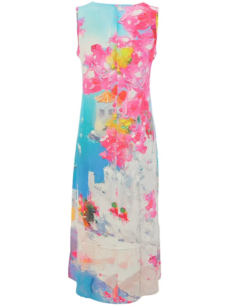 Summer in Santorini Sleeveless Dress