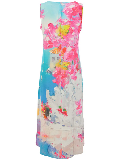 Summer in Santorini Sleeveless Dress