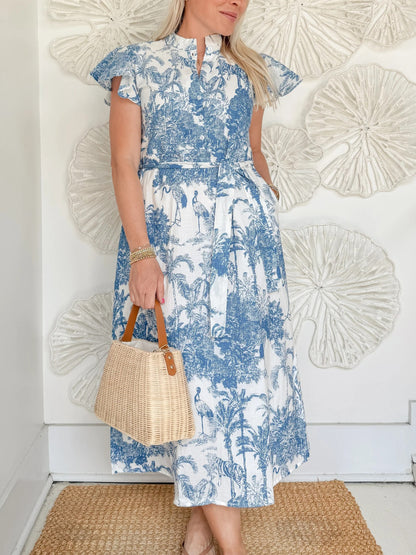 The Chandler Block Print Maxi Dress