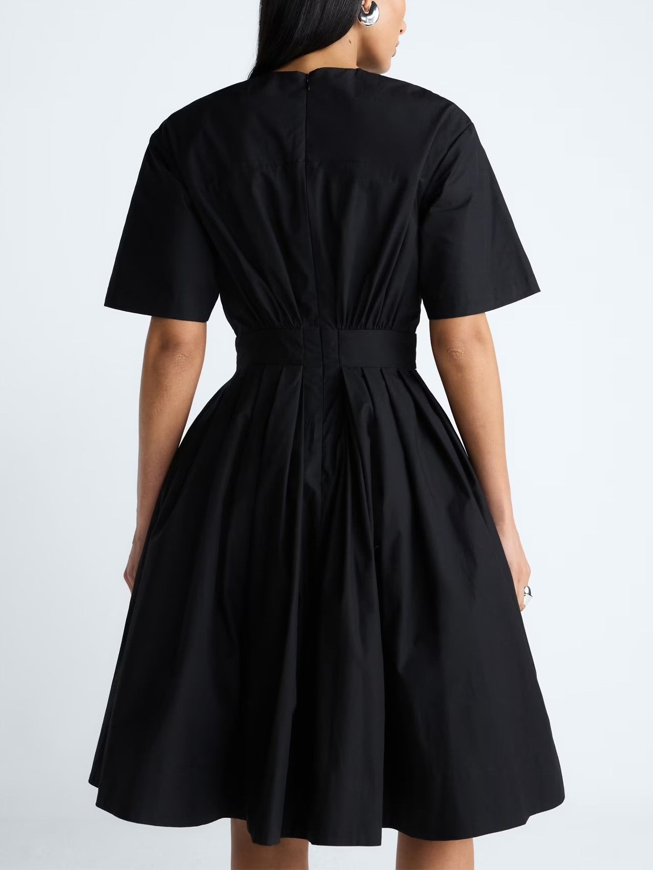 Devil Wears Prada Scoop Collection Women's and Women's Plus Cotton Tie-Waist Midi Dress