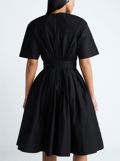 Devil Wears Prada Scoop Collection Women's and Women's Plus Cotton Tie-Waist Midi Dress