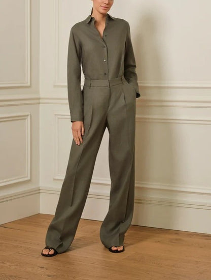 Tailored Linen Two-Piece Set