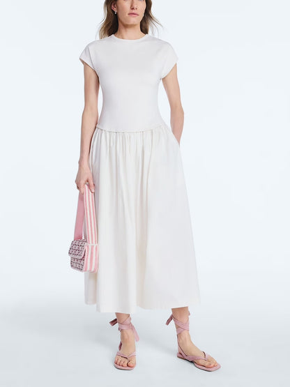 Scoop Women’s Maxi Dress with Short Dolman Sleeves