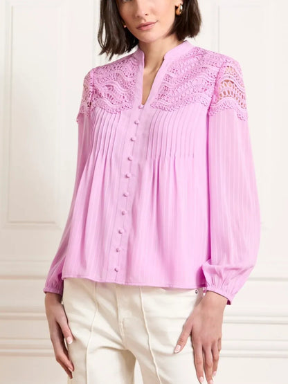 Gallery Lena Lace Detail Blouse