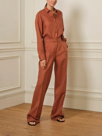 Tailored Linen Two-Piece Set