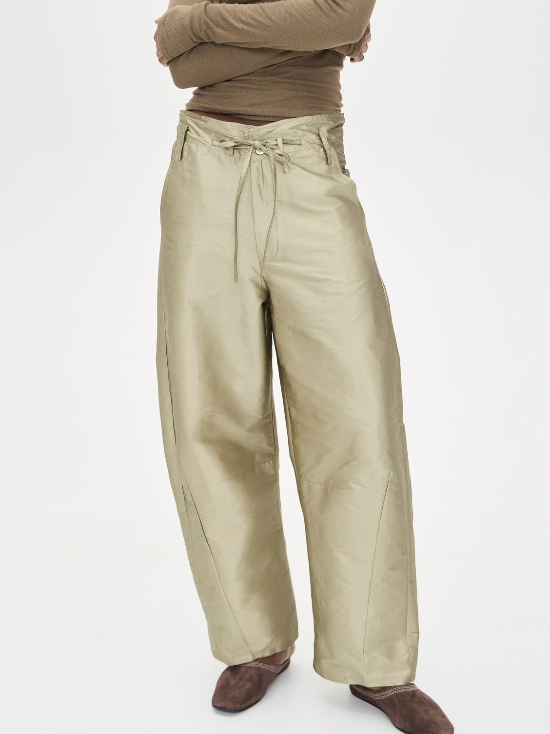 Techno Taffeta Barrel Pants