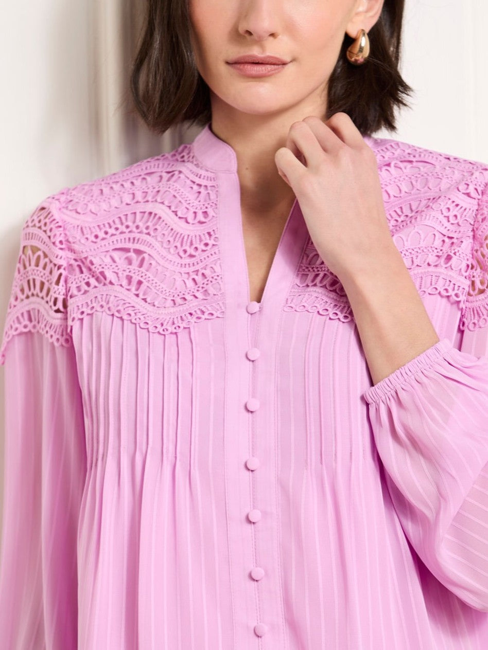 Gallery Lena Lace Detail Blouse
