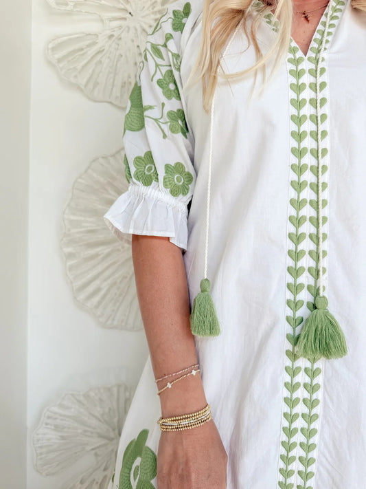 The Rosie Green Embroidered Midi