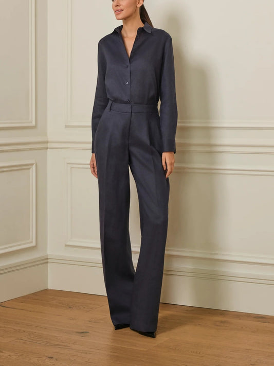 Tailored Linen Two-Piece Set