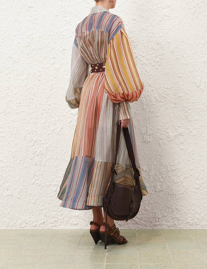 Rebellion Striped Midi Dress