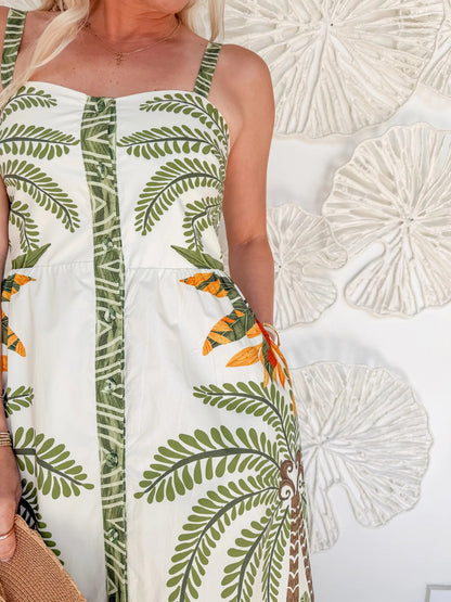 The Alaya Tropical Print Midi