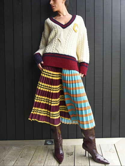 COOPER A Joyful Drop Skirt - Multi Stripe