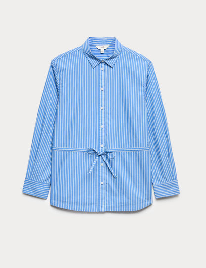 Striped Drawstring Shirt