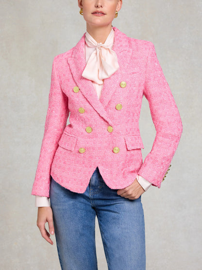 Knightsbridge Blazer Pink Pop Boucle