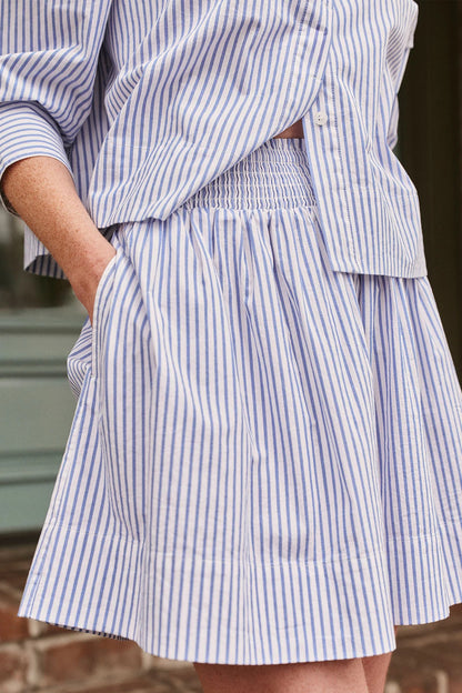 Switch Skirt Set in Diver Blue Bengal Stripe