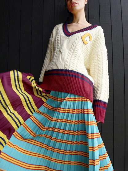 COOPER A Joyful Drop Skirt - Multi Stripe