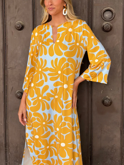 Alameda Yellow Floral Maxi Dress