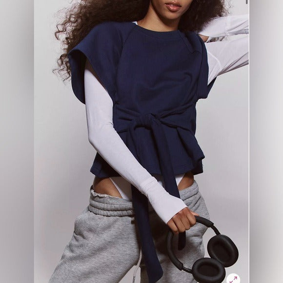 Timeless Navy Tie Top
