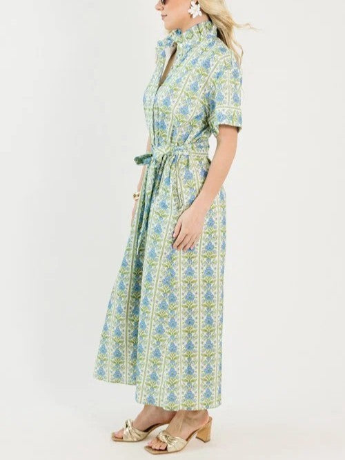 Elaine Floral Maxi, Blue