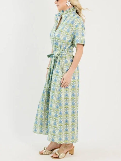 Elaine Floral Maxi, Blue