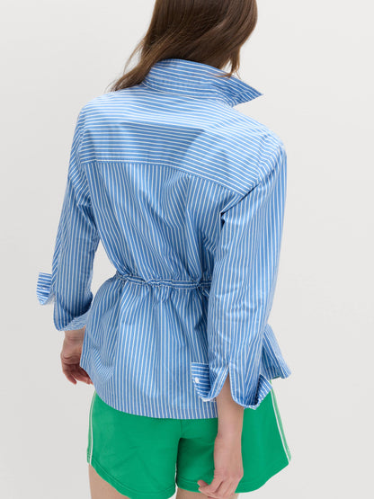 Striped Drawstring Shirt