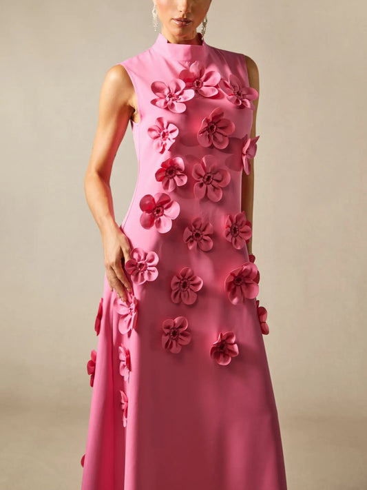 Annona Flower Embellished Dress