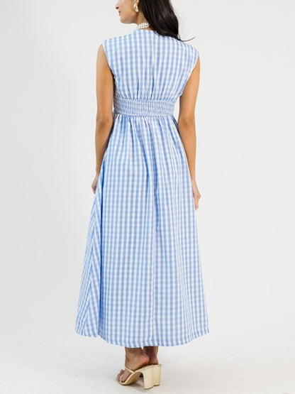 Gingham Twist Maxi Dress