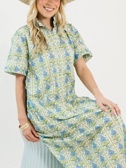Elaine Floral Maxi, Blue
