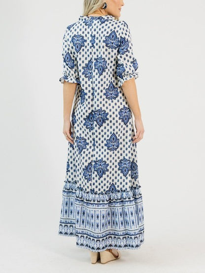 Printed Tassel Maxi Dress
