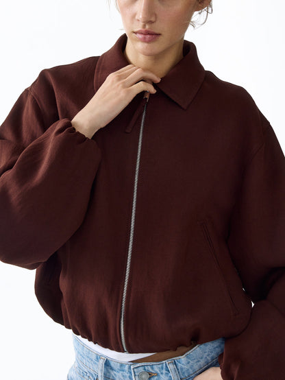 Oversized Bubble-Hem Jacket