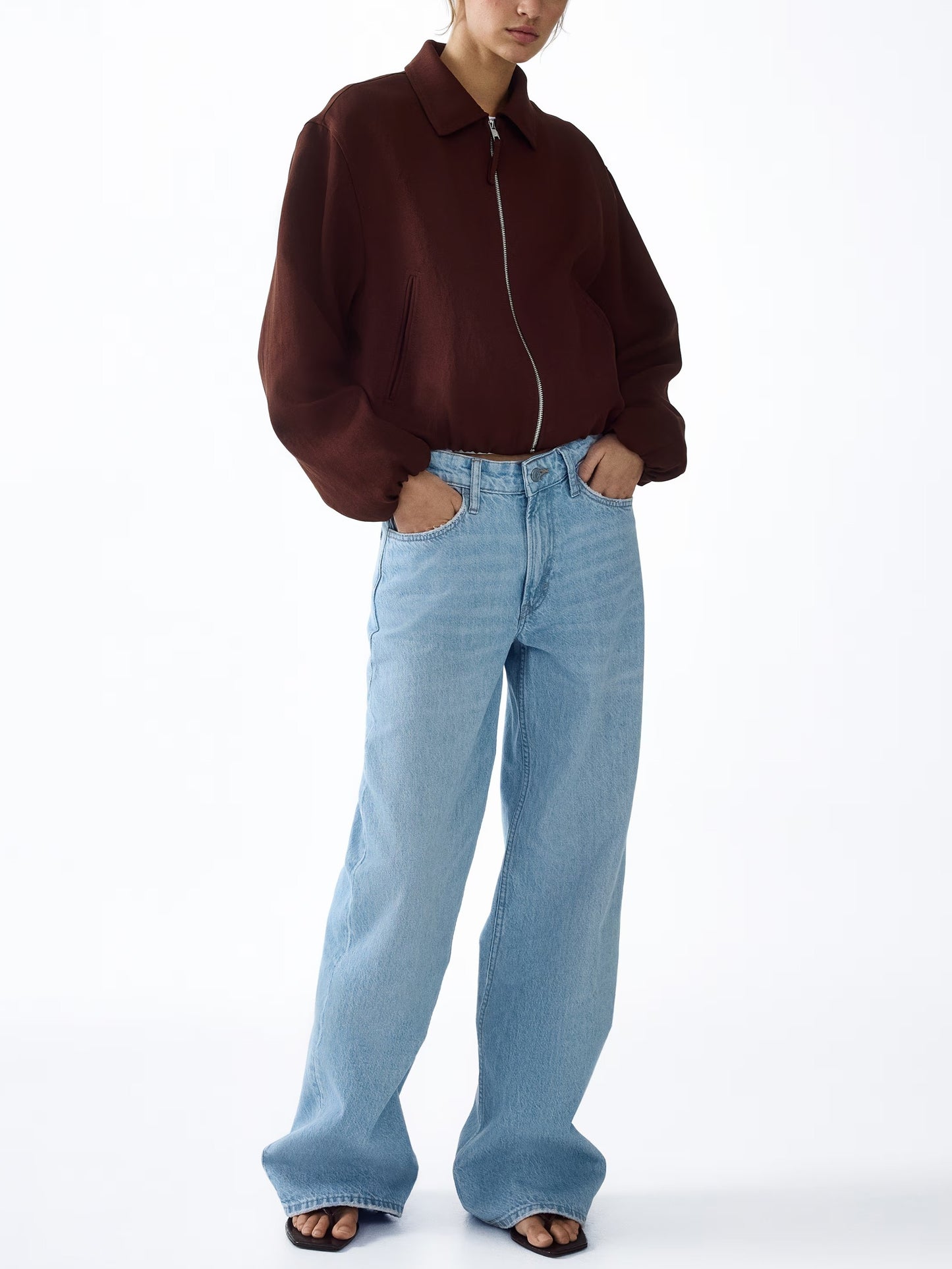 Oversized Bubble-Hem Jacket