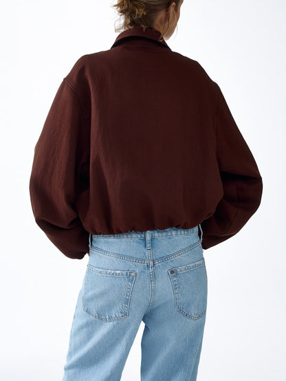 Oversized Bubble-Hem Jacket