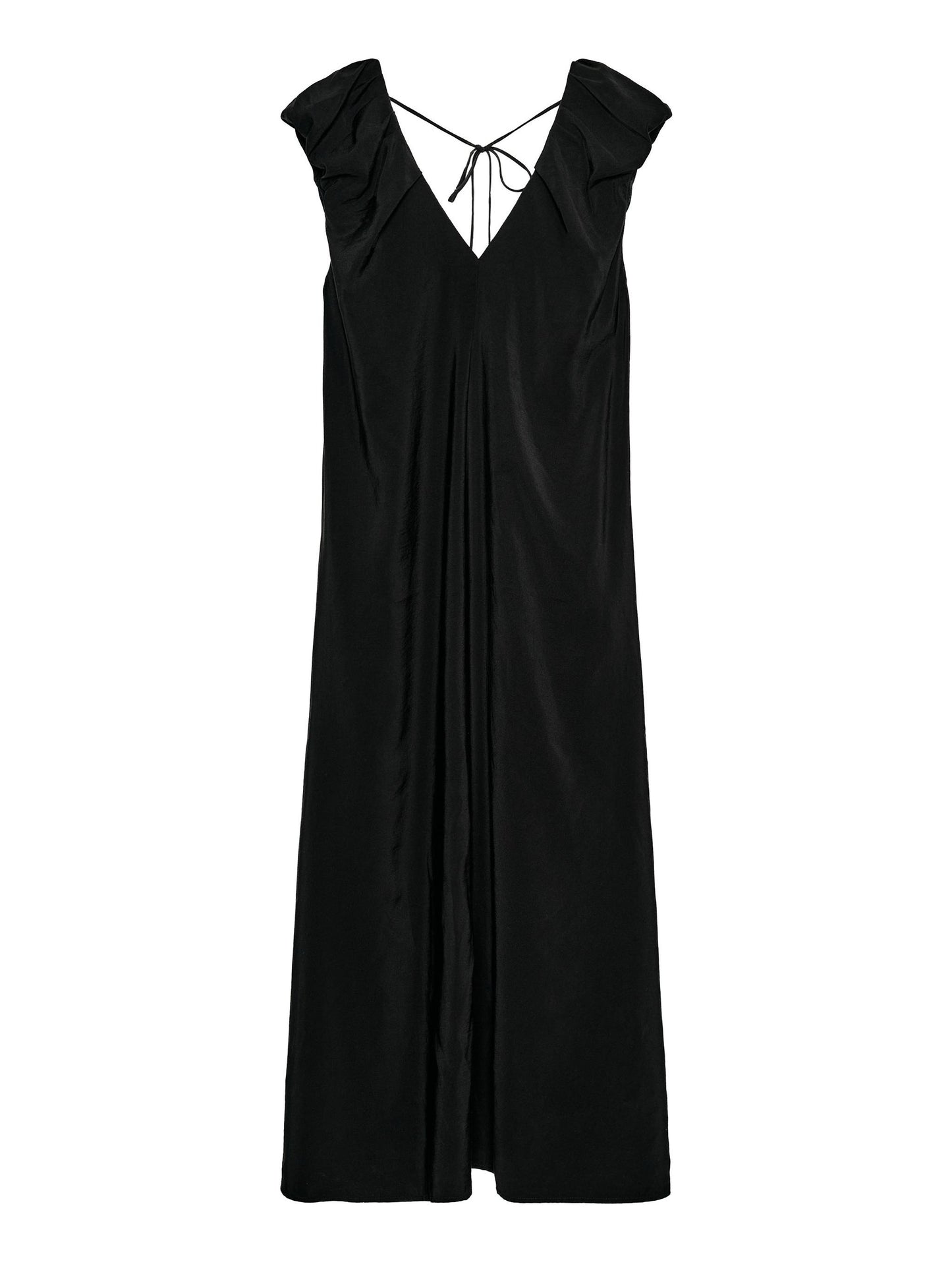 LONG DRESS WITH PUFF SLEEVES