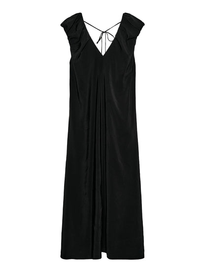 LONG DRESS WITH PUFF SLEEVES