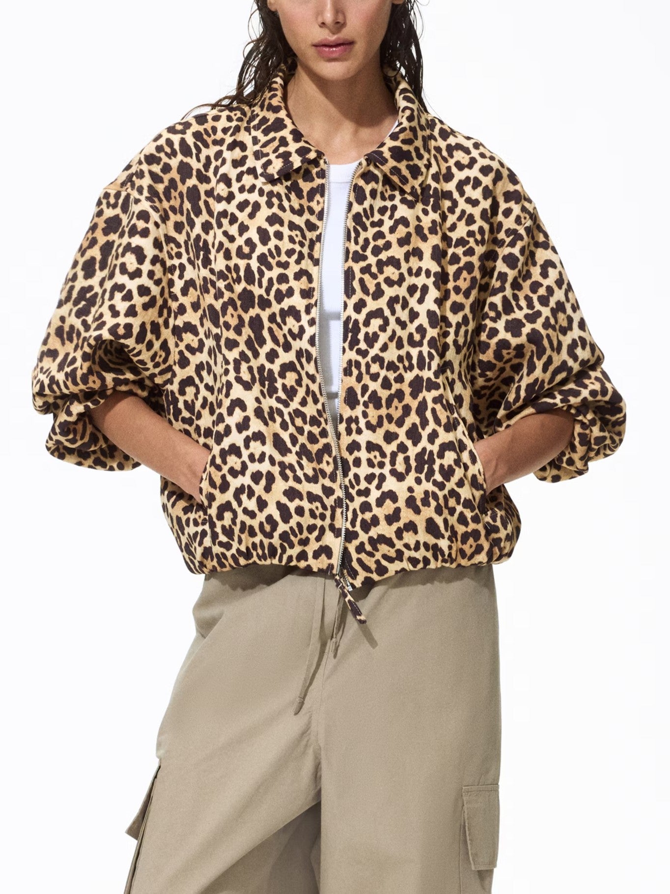 Oversized Bubble-Hem Jacket