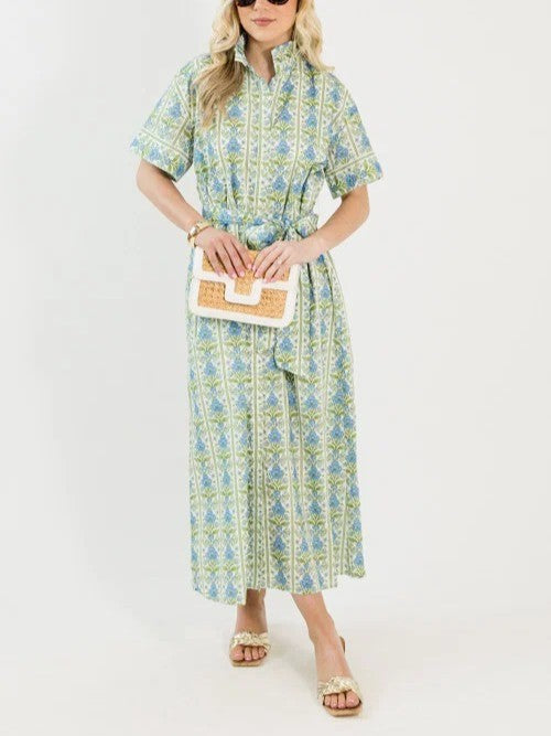 Elaine Floral Maxi, Blue